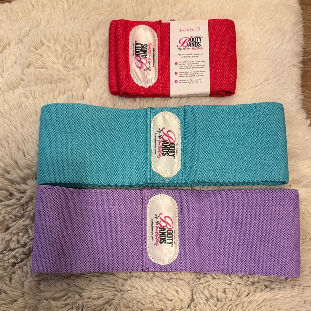 Booty Bands Set of Resistance Pilates Work Out Sculpting Bands